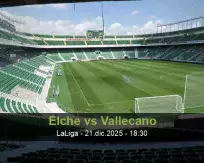 Pronóstico Elche Vallecano (21 diciembre 2025)