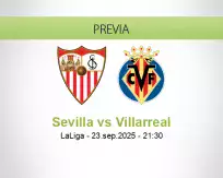 Pronóstico Sevilla Villarreal (23 septiembre 2025)