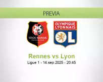 Pronóstico Rennes Lyon (14 septiembre 2025)