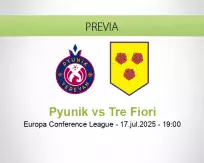 Pronóstico Pyunik Tre Fiori (17 julio 2025)