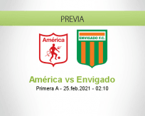 Pronóstico América Envigado (24 febrero 2021)