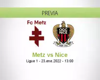 Pronóstico Metz Nice (23 enero 2022)