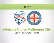 Pronóstico Adelaide Utd Melbourne City (27 noviembre 2021)