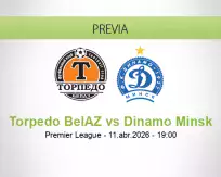 Pronóstico Torpedo BelAZ Dinamo Minsk (11 abril 2026)