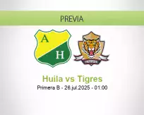 Pronóstico Huila Tigres (26 julio 2025)