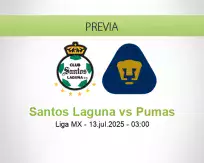 Pronóstico Santos Laguna Pumas (12 julio 2025)