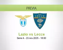 Pronóstico Lazio Lecce (23 noviembre 2025)