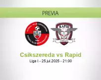 Pronóstico Csikszereda Rapid (25 julio 2025)
