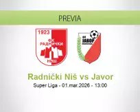 Pronóstico Radnički Niš Javor (01 marzo 2026)