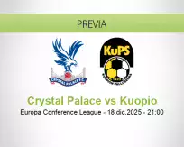 Pronóstico Crystal Palace Kuopio (18 diciembre 2025)