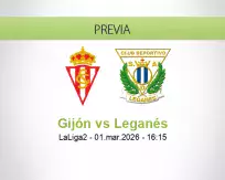 Pronóstico Gijón Leganés (01 marzo 2026)