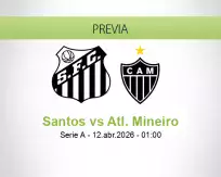Santos vs Atl. Mineiro