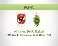 Pronóstico Ahly FAR Rabat (15 febrero 2026)