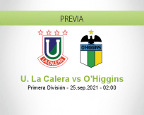 Pronóstico U. La Calera O'Higgins (24 septiembre 2021)