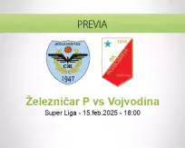 Pronóstico Železničar P Vojvodina (17 febrero 2025)