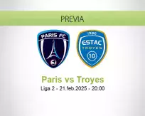 Pronóstico Paris Troyes (21 febrero 2025)