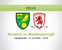 Pronóstico Norwich Middlesbrough (27 octubre 2024)