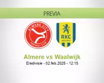 Pronóstico Almere Waalwijk (02 febrero 2025)