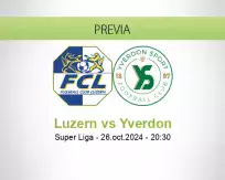 Pronóstico Luzern Yverdon (26 octubre 2024)