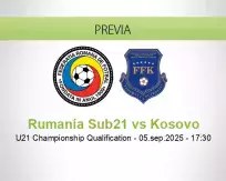 Pronóstico Rumanía Sub21 Kosovo (05 septiembre 2025)