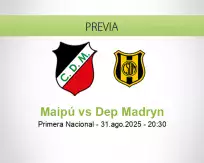 Pronóstico Maipú Dep Madryn (31 agosto 2025)