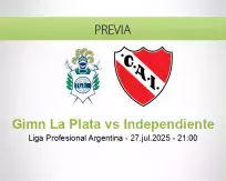 Pronóstico Gimn La Plata Independiente (27 julio 2025)