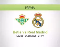Pronóstico Betis Real Madrid (24 abril 2026)