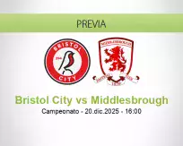 Pronóstico Bristol City Middlesbrough (20 diciembre 2025)
