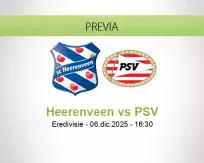 Heerenveen vs PSV