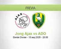 Pronóstico Jong Ajax ADO (15 septiembre 2025)