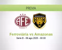 Pronóstico Ferroviária Amazonas (09 agosto 2025)