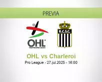 Pronóstico OHL Charleroi (27 julio 2025)