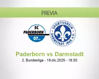Pronóstico Paderborn Darmstadt (19 diciembre 2025)