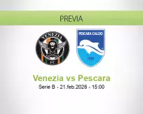 Pronóstico Venezia Pescara (21 febrero 2026)