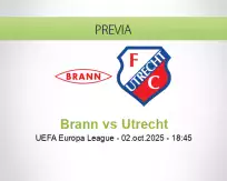 Pronóstico Brann Utrecht (02 octubre 2025)