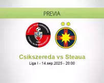 Pronóstico Csikszereda Steaua (14 septiembre 2025)