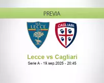 Pronóstico Lecce Cagliari (19 septiembre 2025)