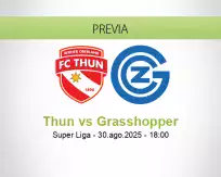 Pronóstico Thun Grasshopper (30 agosto 2025)