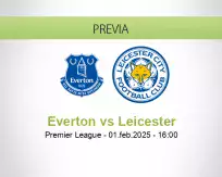 Pronóstico Everton Leicester (01 febrero 2025)