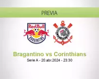 Pronóstico Bragantino Corinthians (20 abril 2024)