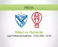 Pronóstico Vélez Huracán (15 diciembre 2024)