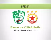 Pronóstico Beroe CSKA Sofía (08 marzo 2025)