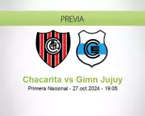 Pronóstico Chacarita Gimn Jujuy (27 octubre 2024)