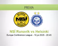 Pronóstico NSÍ Runavík Helsinki (10 julio 2025)