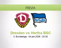 Pronóstico Dresden Hertha BSC (04 abril 2026)