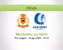 Pronóstico Mechelen Gent (16 agosto 2025)