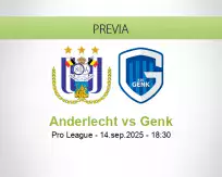 Pronóstico Anderlecht Genk (14 septiembre 2025)