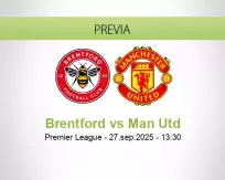 Pronóstico Brentford Man Utd (27 septiembre 2025)