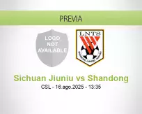 Pronóstico Sichuan Jiuniu Shandong (16 agosto 2025)