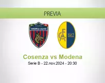 Pronóstico Cosenza Modena (22 noviembre 2024)